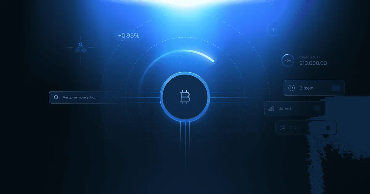 Painel de ativos da Polarium com Bitcoin em destaque