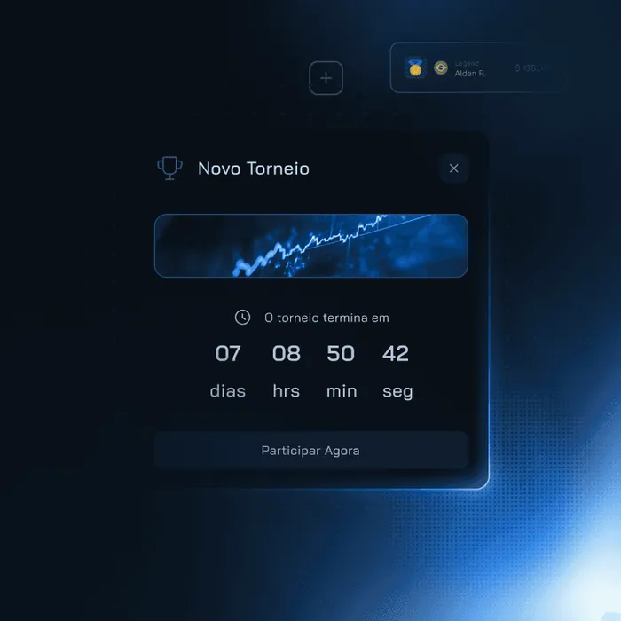 Painel de torneio da Polarium com contagem regressiva